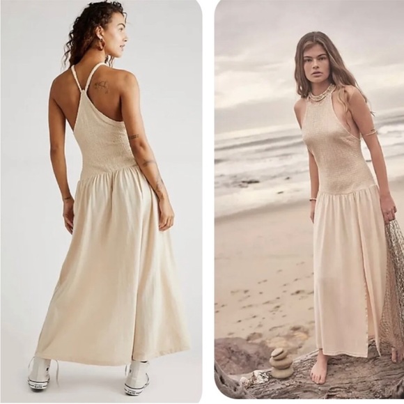 Free People Dresses & Skirts - ⭐️SOLD⭐️ Free People Beach maxi dress w/slit